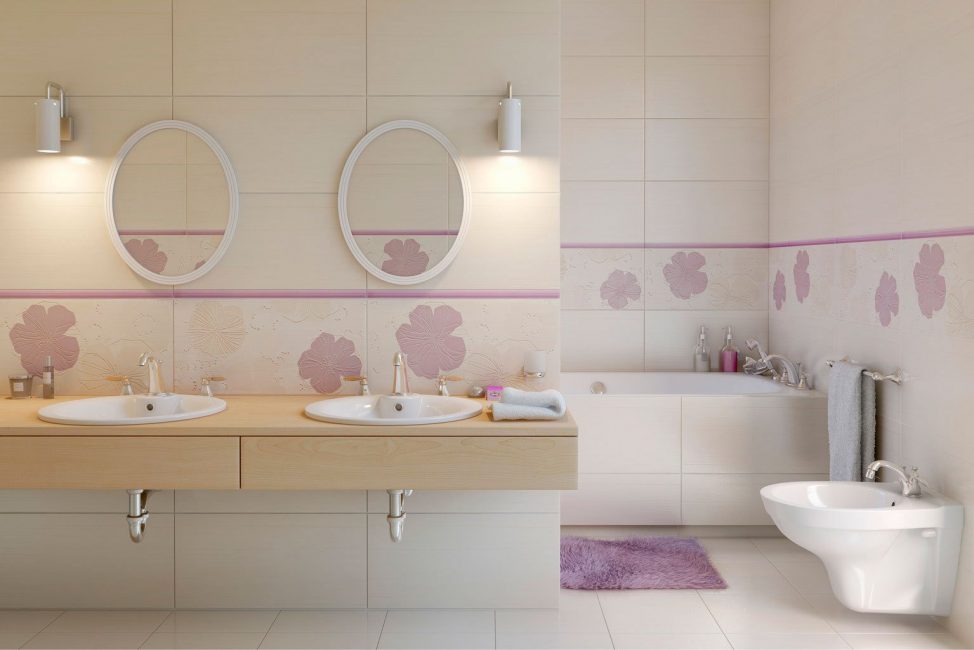 Piastrelle per bagno in ceramica opaca