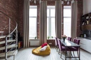 Loft-style εσωτερικό διαμέρισμα: 215+ Σχεδιάστε τις φωτογραφίες του απεριόριστου χώρου για την αυτο-έκφραση