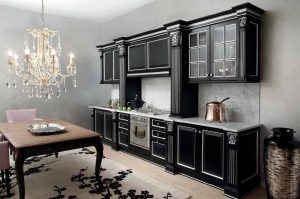 Nuova tendenza nel mondo della cucina - Cucina nera nell'interno (oltre 220 combinazioni di foto nel design)