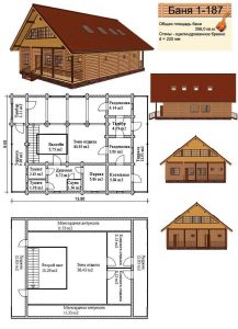 Λουτρά με mansard για τους λάτρεις της καλής ανάπαυσης: 230+ (Φωτογραφία) Έργα (από ένα μπαρ, με βεράντα, με βεράντα)