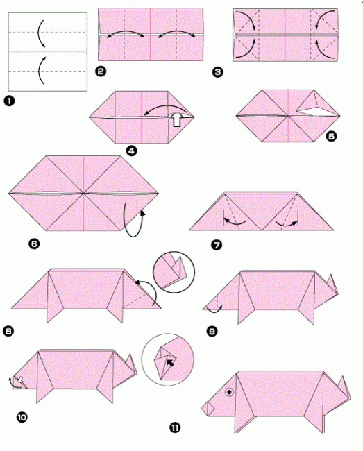 Στην τεχνική του origami βήμα προς βήμα