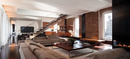 Loft-style εσωτερικό διαμέρισμα: 215+ Σχεδιάστε τις φωτογραφίες του απεριόριστου χώρου για την αυτο-έκφραση