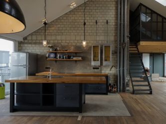 Loft-style εσωτερικό διαμέρισμα: 215+ Σχεδιάστε τις φωτογραφίες του απεριόριστου χώρου για την αυτο-έκφραση