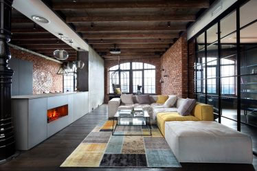 Loft-style εσωτερικό διαμέρισμα: 215+ Σχεδιάστε τις φωτογραφίες του απεριόριστου χώρου για την αυτο-έκφραση