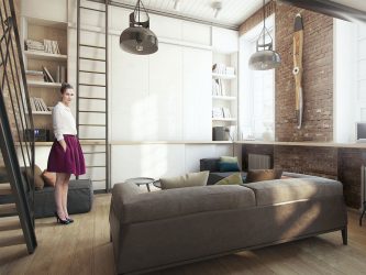 Loft-style εσωτερικό διαμέρισμα: 215+ Σχεδιάστε τις φωτογραφίες του απεριόριστου χώρου για την αυτο-έκφραση