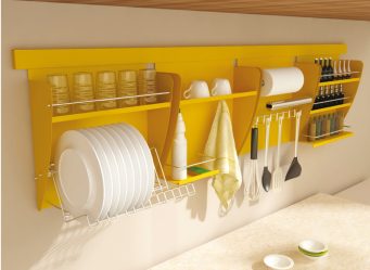 Essiccatore da cucina per i piatti nell'armadio (115+ foto) - built-in, angolo, acciaio inossidabile. Quale scegli?