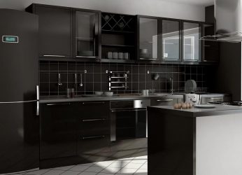 Nuova tendenza nel mondo della cucina - Cucina nera nell'interno (oltre 220 combinazioni di foto nel design)