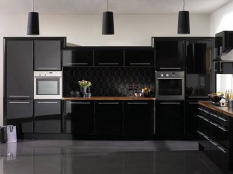 Nuova tendenza nel mondo della cucina - Cucina nera nell'interno (oltre 220 combinazioni di foto nel design)