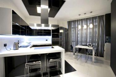 Nuova tendenza nel mondo della cucina - Cucina nera nell'interno (oltre 220 combinazioni di foto nel design)