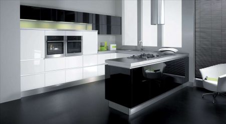 Nuova tendenza nel mondo della cucina - Cucina nera nell'interno (oltre 220 combinazioni di foto nel design)