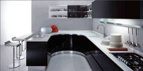 Nuova tendenza nel mondo della cucina - Cucina nera nell'interno (oltre 220 combinazioni di foto nel design)