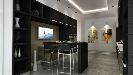 Nuova tendenza nel mondo della cucina - Cucina nera nell'interno (oltre 220 combinazioni di foto nel design)