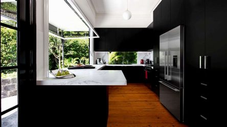 Nuova tendenza nel mondo della cucina - Cucina nera nell'interno (oltre 220 combinazioni di foto nel design)