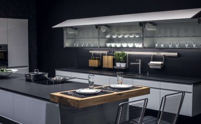 Nuova tendenza nel mondo della cucina - Cucina nera nell'interno (oltre 220 combinazioni di foto nel design)