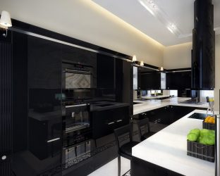 Nuova tendenza nel mondo della cucina - Cucina nera nell'interno (oltre 220 combinazioni di foto nel design)