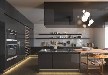 Nuova tendenza nel mondo della cucina - Cucina nera nell'interno (oltre 220 combinazioni di foto nel design)