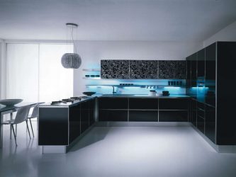 Nuova tendenza nel mondo della cucina - Cucina nera nell'interno (oltre 220 combinazioni di foto nel design)