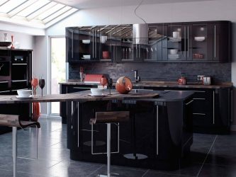 Nuova tendenza nel mondo della cucina - Cucina nera nell'interno (oltre 220 combinazioni di foto nel design)