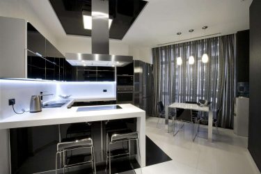 Nuova tendenza nel mondo della cucina - Cucina nera nell'interno (oltre 220 combinazioni di foto nel design)