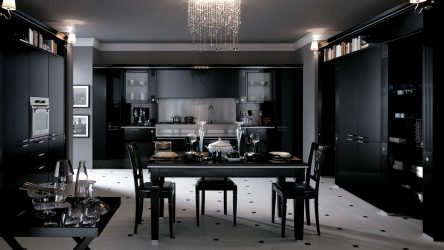 Nuova tendenza nel mondo della cucina - Cucina nera nell'interno (oltre 220 combinazioni di foto nel design)