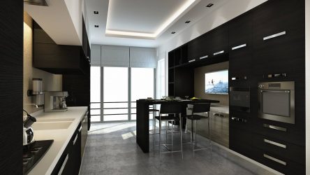 Nuova tendenza nel mondo della cucina - Cucina nera nell'interno (oltre 220 combinazioni di foto nel design)