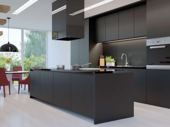 Nuova tendenza nel mondo della cucina - Cucina nera nell'interno (oltre 220 combinazioni di foto nel design)