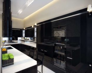 Nuova tendenza nel mondo della cucina - Cucina nera nell'interno (oltre 220 combinazioni di foto nel design)