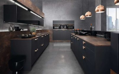 Nuova tendenza nel mondo della cucina - Cucina nera nell'interno (oltre 220 combinazioni di foto nel design)