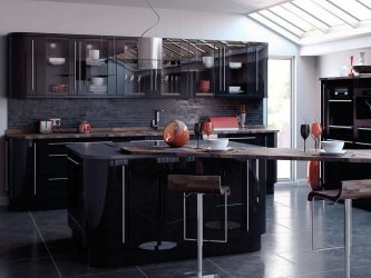 Nuova tendenza nel mondo della cucina - Cucina nera nell'interno (oltre 220 combinazioni di foto nel design)