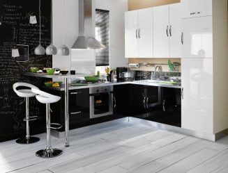 Nuova tendenza nel mondo della cucina - Cucina nera nell'interno (oltre 220 combinazioni di foto nel design)