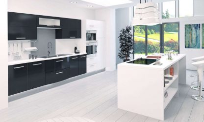 Nuova tendenza nel mondo della cucina - Cucina nera nell'interno (oltre 220 combinazioni di foto nel design)