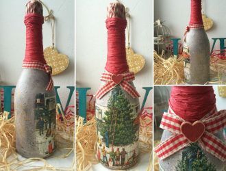 Φιάλες Decoupage για το νέο έτος (170+ φωτογραφίες). DIY κοσμήματα. Νέες ιδέες και εργαστήρια