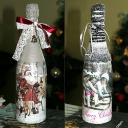 Φιάλες Decoupage για το νέο έτος (170+ φωτογραφίες). DIY κοσμήματα. Νέες ιδέες και εργαστήρια