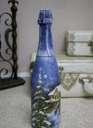 Φιάλες Decoupage για το νέο έτος (170+ φωτογραφίες). DIY κοσμήματα. Νέες ιδέες και εργαστήρια